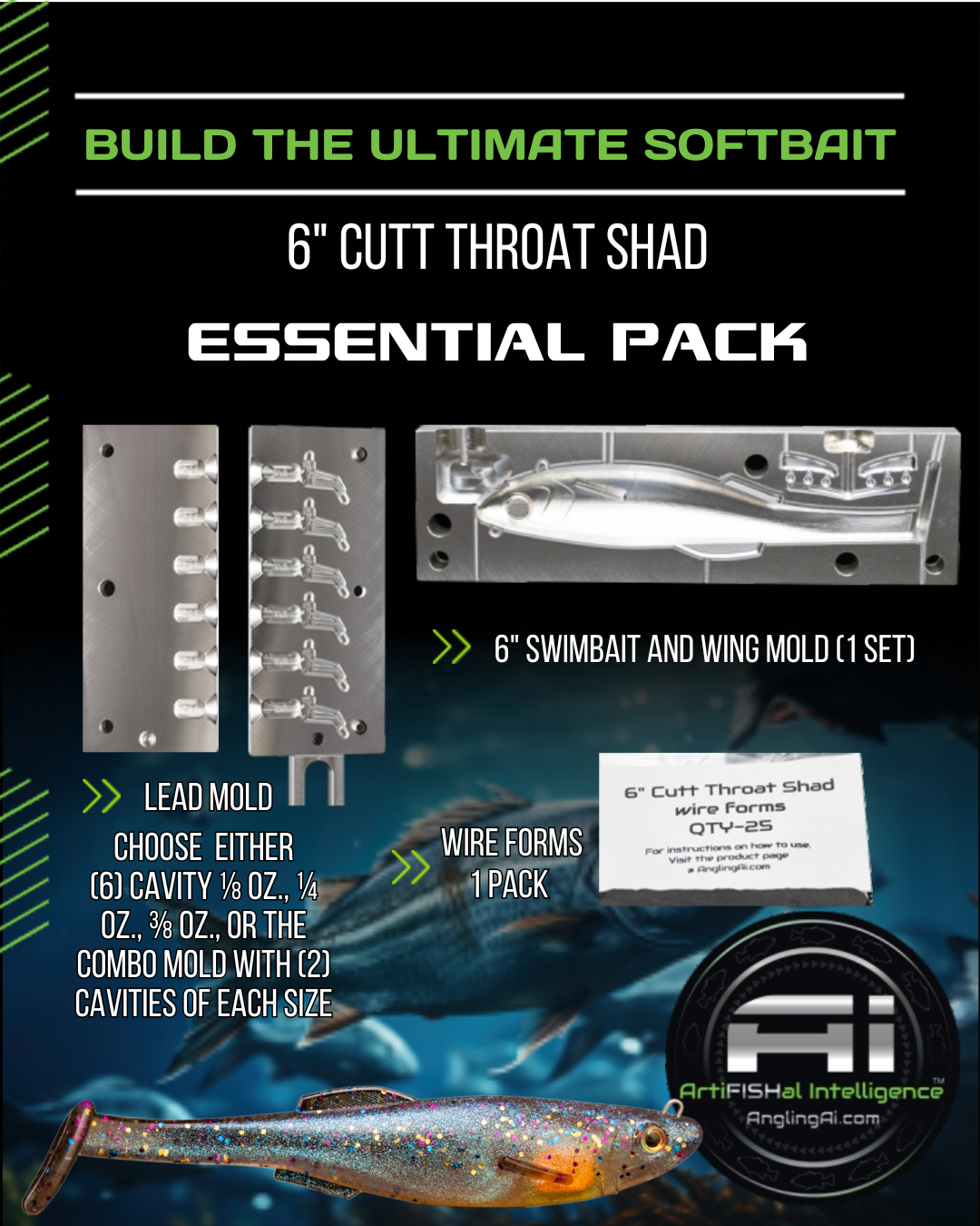 6" Cutt Throat Shad Essentials Pack