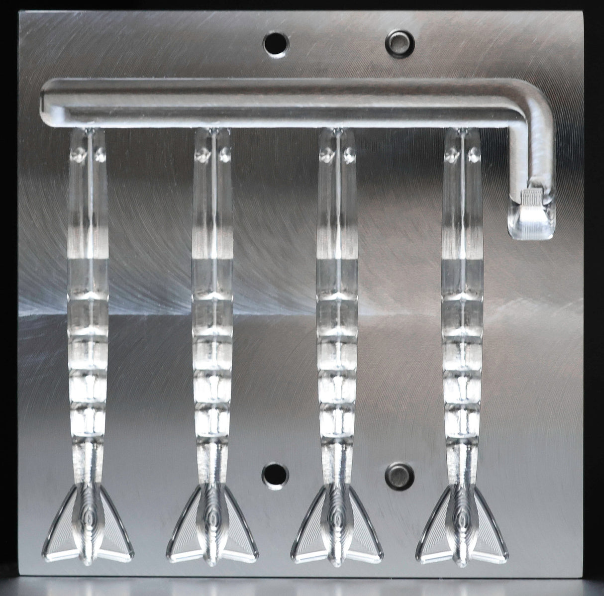 3.8" Injection Shrimp Mold (4-Cavity)