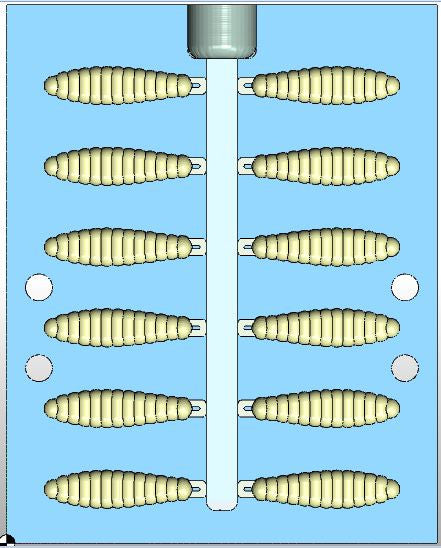 TAIL MOLD 6.25" Spade Tail worm