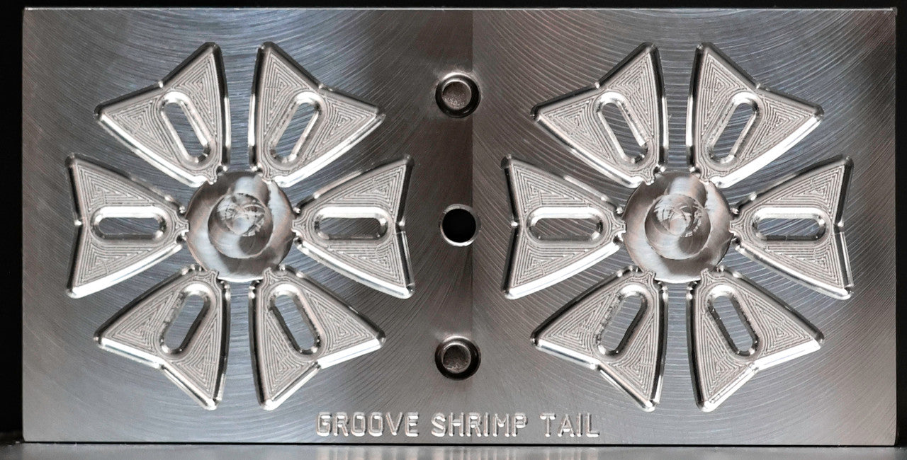 Groove Tail Mold Injection 3.0 and 3.8 Shrimp Mold (12-Cavity