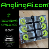 Tail Mold 3" Cali Grub – 12-Cavity Soft Plastic Bait Mold